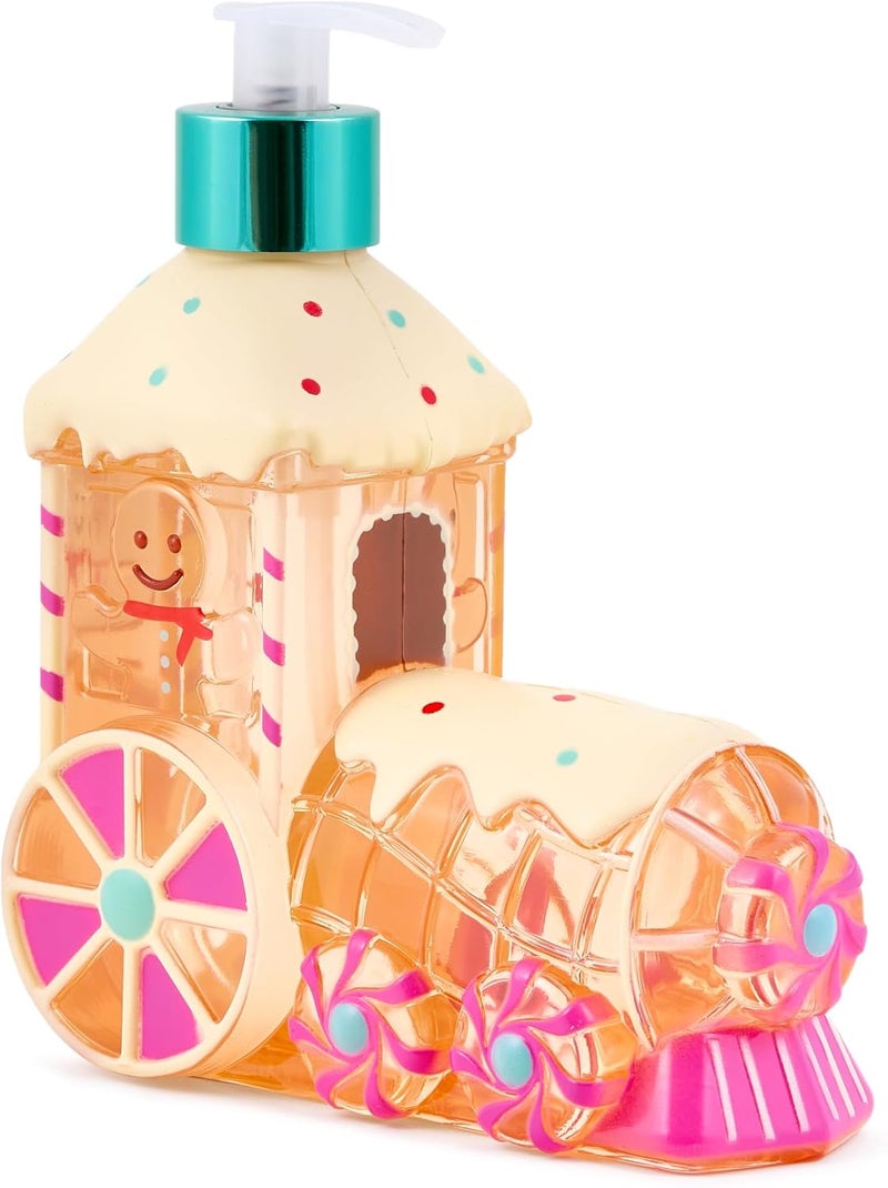 simple pleasures Gingerbread Train - Frosted Vanilla Scented Decorative Refillable Soap Dispenser for Kitchen Countertops and Bathroom Sinks - Image 2
